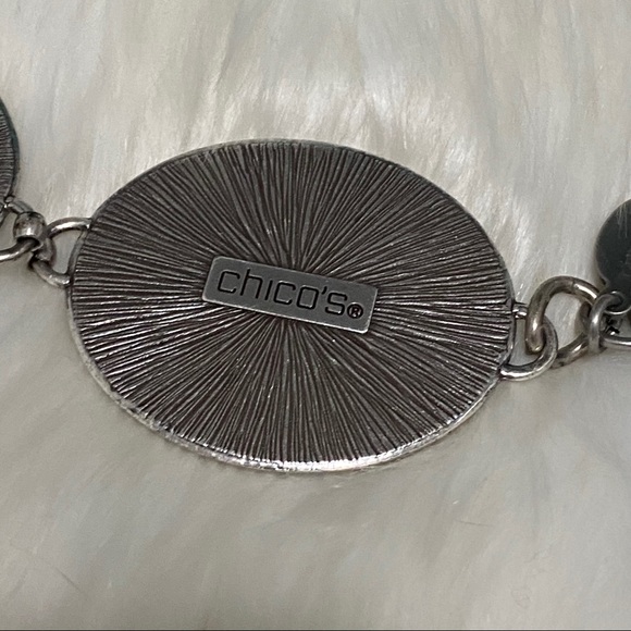 Turquoise and silver tone Chico’s belt - Picture 6 of 11